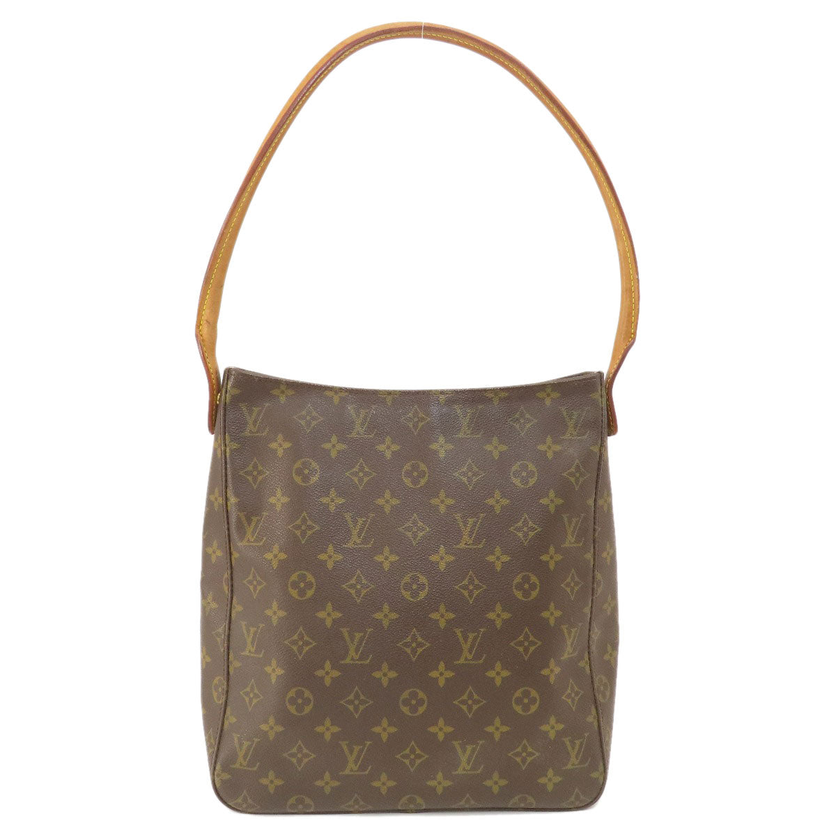 Louis Vuitton Tote Bag M51145 Monogram Canvas Brown Looping Gm Monogram Women Used Authentic