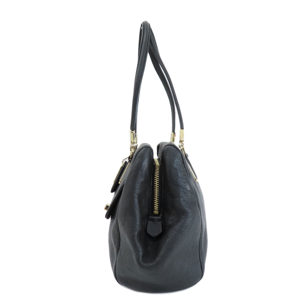 Coach Handbag 25169 Leather Black Logo 2 Way