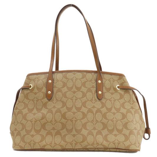 Coach Tote Bag F57842 Pvc Brown Signature