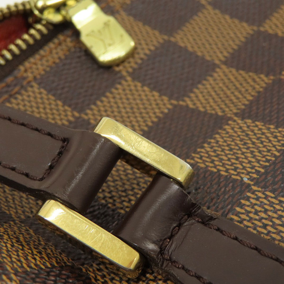 Louis Vuitton Tote Bag N51303 Damier Canvas Brown ƒpƒsƒˆƒ“30 Damier ƒgƒxƒk Women Used Authentic