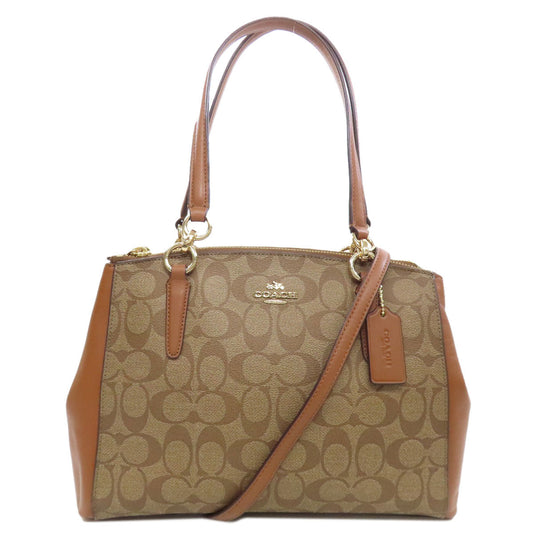 Coach Handbag F58291 Pvc Brown Signature 2 Way