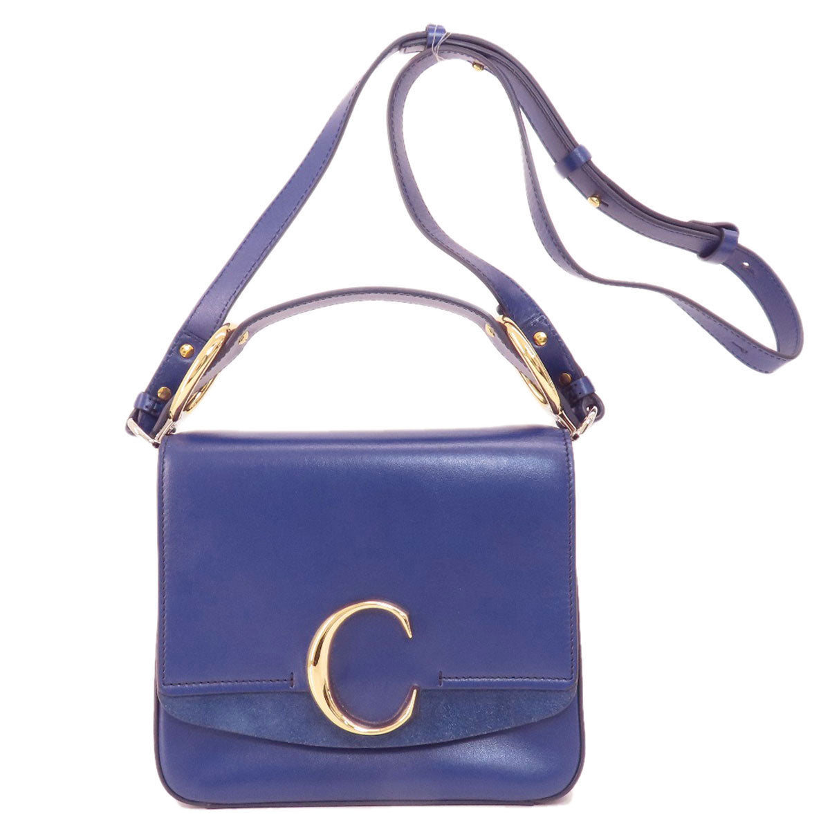 Chloe Shoulder Bag Leather Purple Chloe C Long Shoulder