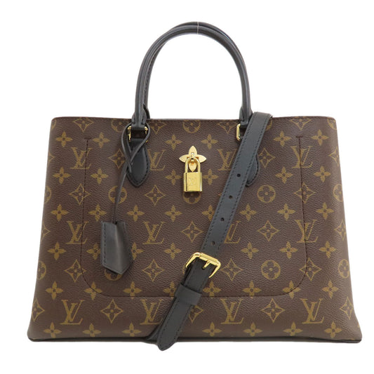 Louis Vuitton Tote Bag M43550 Monogram Canvas Brown Flower Tote Monogram Women Used Authentic