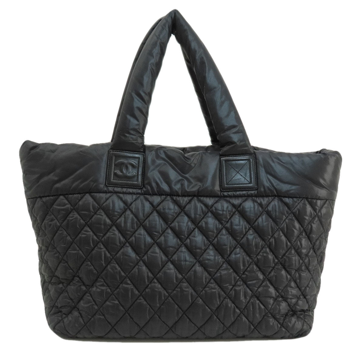 Chanel Tote Bag Nylon Black Cococoon Silver Metal