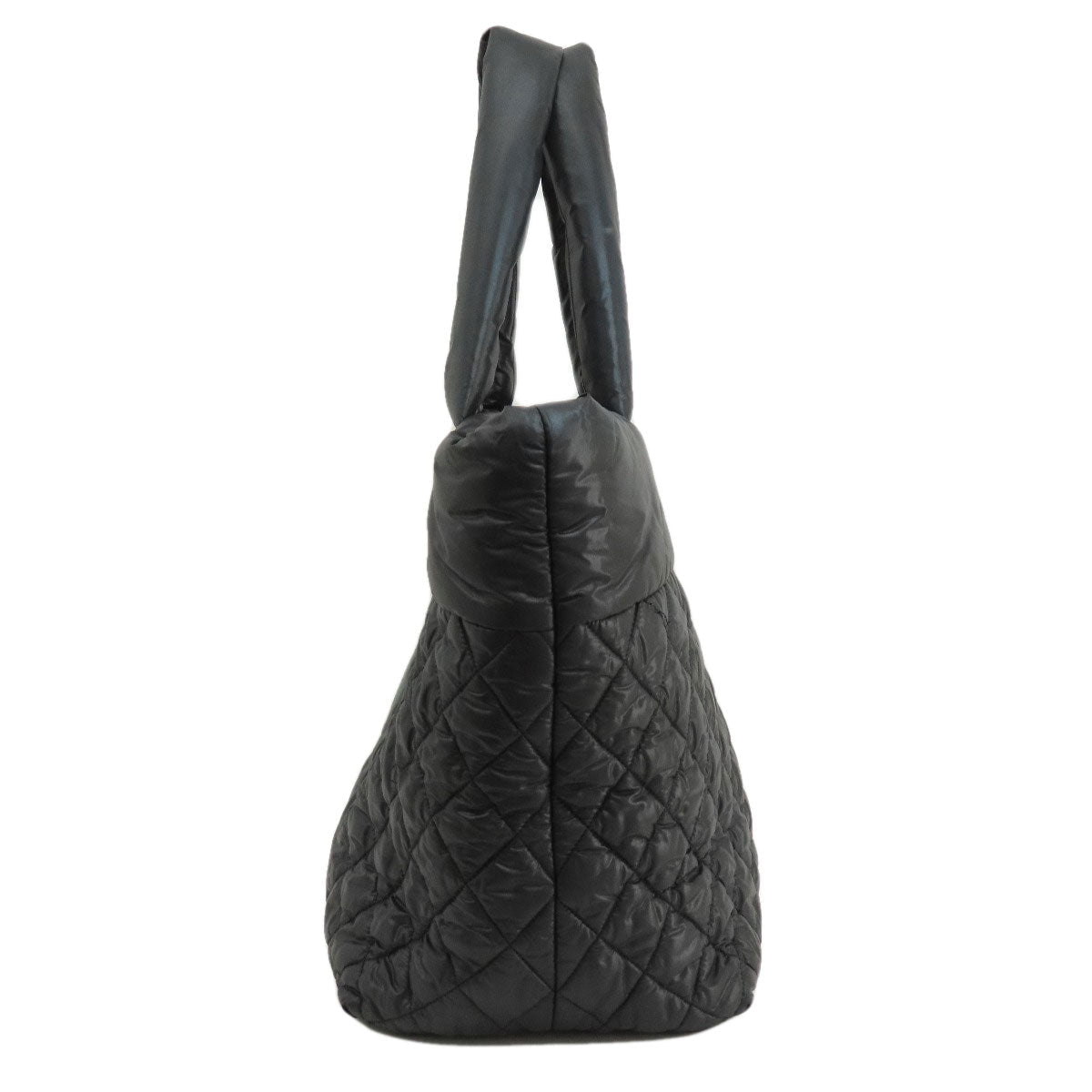 Chanel Tote Bag Nylon Black Cococoon Silver Metal