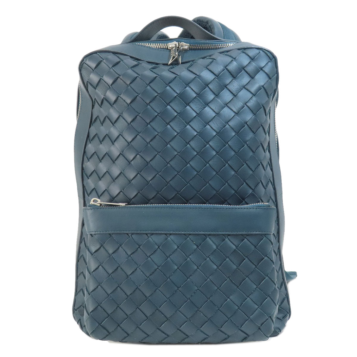 Bottegaveneta Backpack Calfskin Green Intrecciato