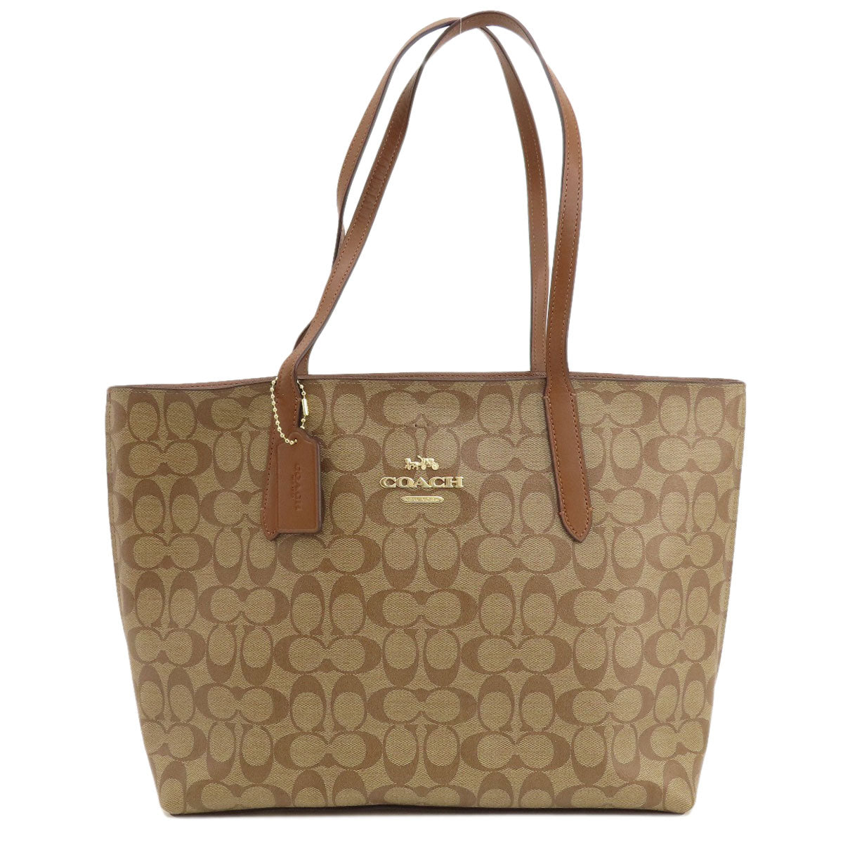 Coach Tote Bag F67108 Pvc Brown Signature