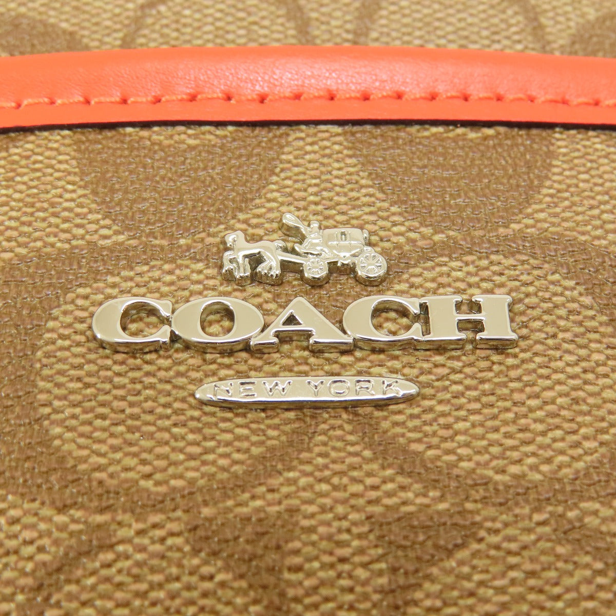 Coach Shoulder Bag F58297 Pvc Brown Long Shoulder Signature