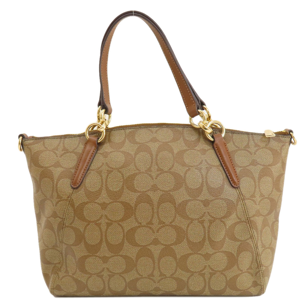 Coach Handbag F28989 Pvc Brown Signature 2 Way