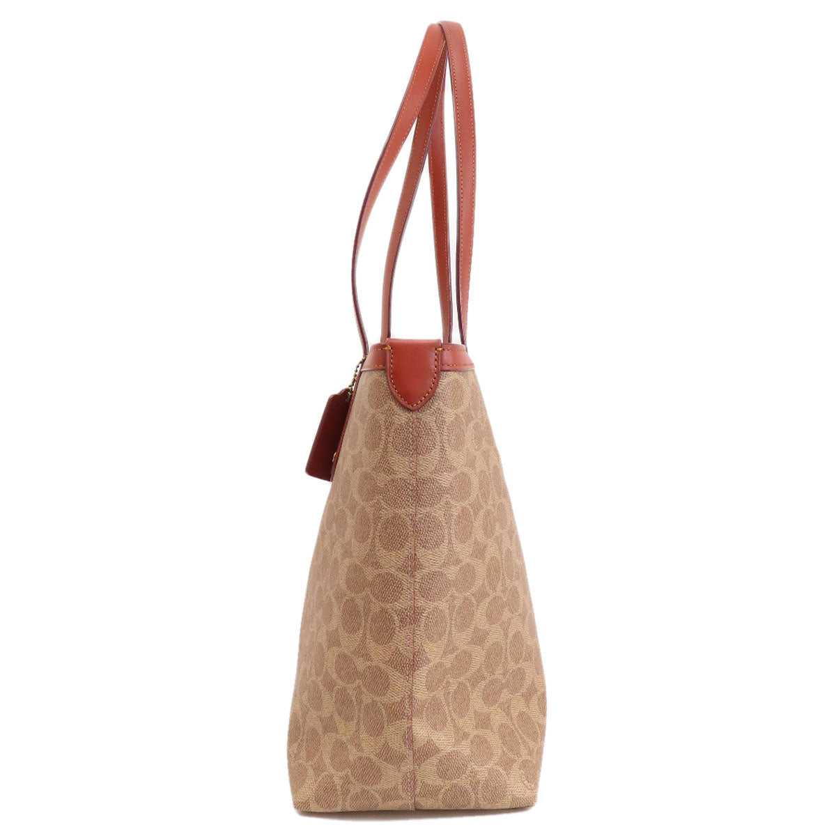 Coach Tote Bag 69422 Pvc Brown Central Tote With Zip Signature