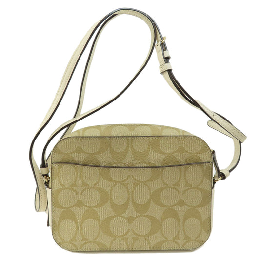 Coach Shoulder Bag 91677 Pvc White Signature