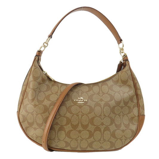 Coach Shoulder Bag F38267 Pvc Brown Signature 2 Way