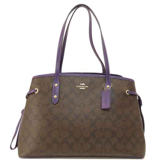 Coach Tote Bag F57842 Pvc Brown Signature