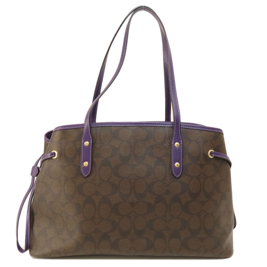 Coach Tote Bag F57842 Pvc Brown Signature