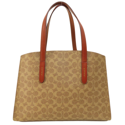 Coach Tote Bag 31210 Pvc Brown Signature 2 Way