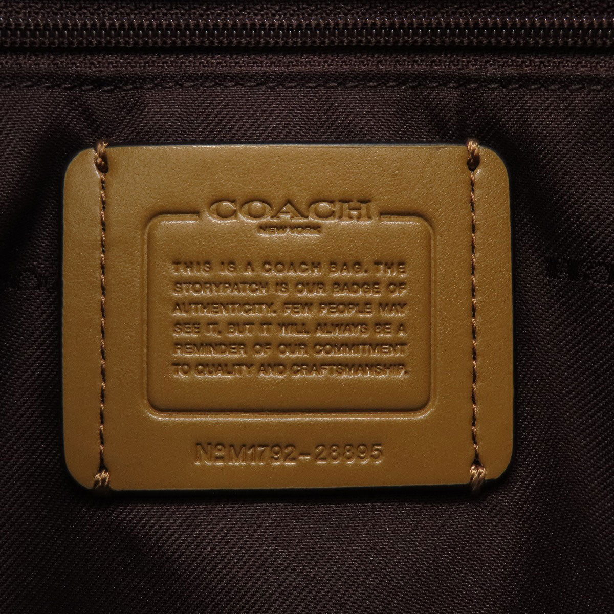 Coach Tote Bag 28895 Leather Brown Logo Metal