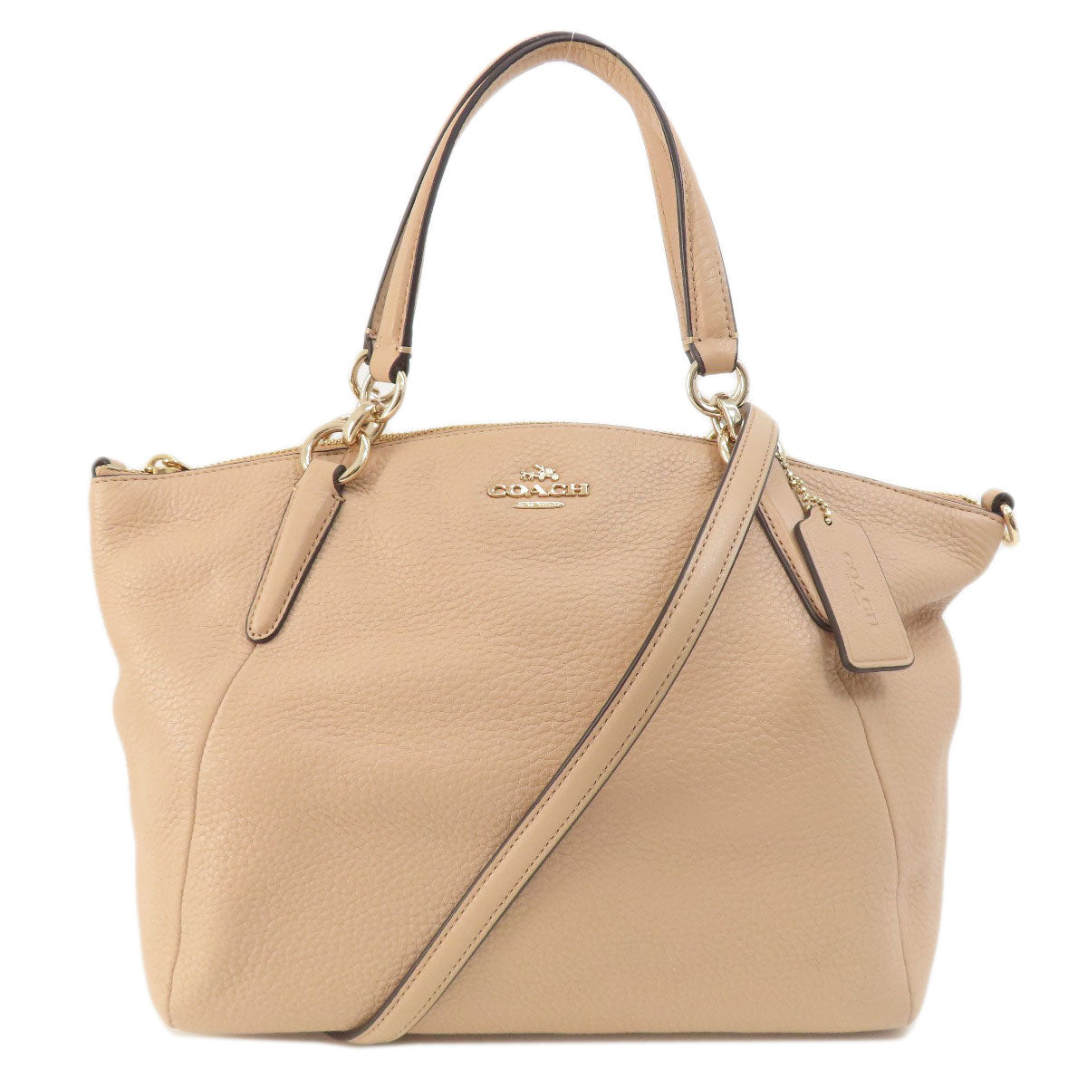 Coach Handbag F36675 Leather Beige 2 Way