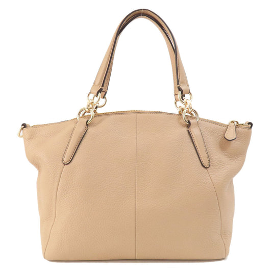 Coach Handbag F36675 Leather Beige 2 Way