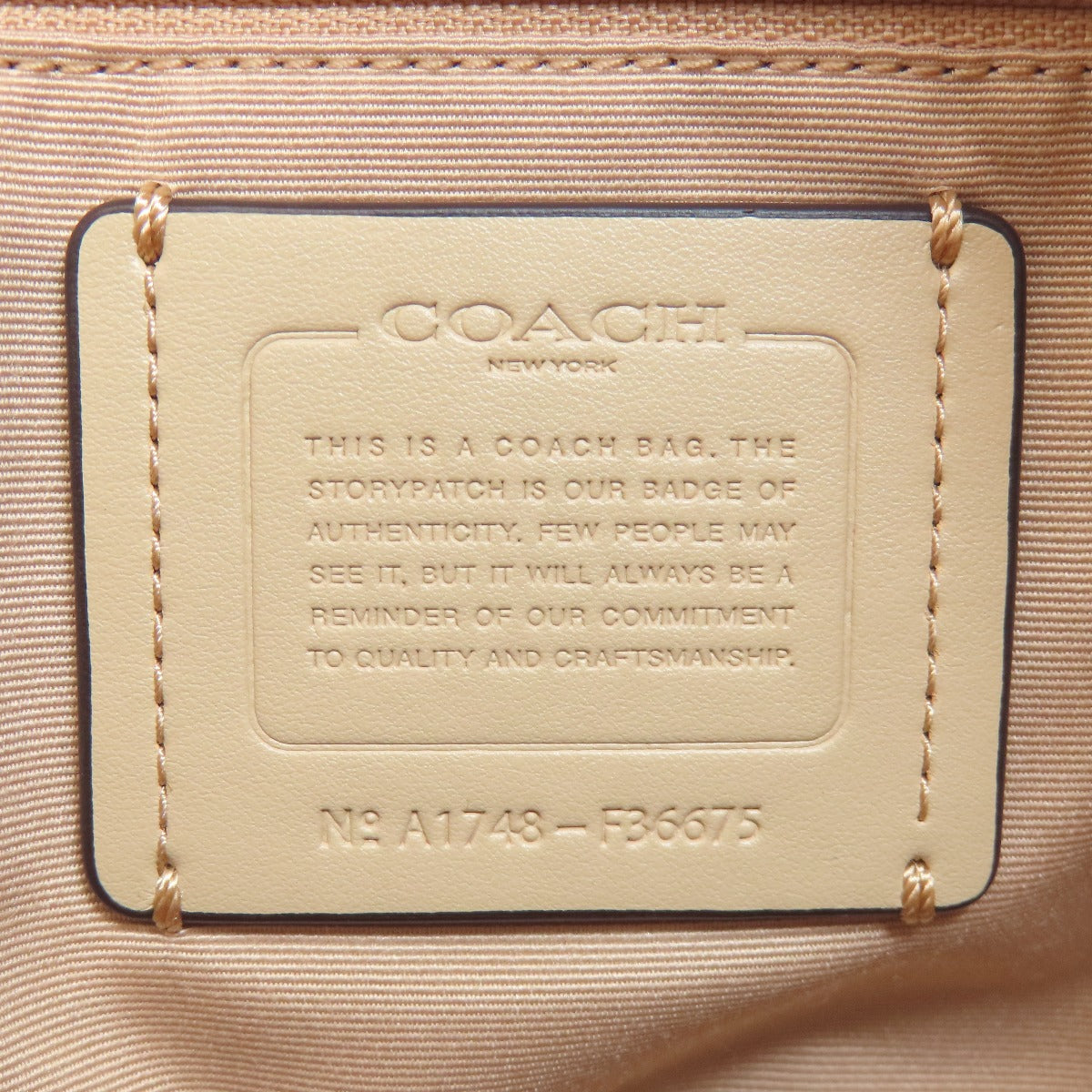 Coach Handbag F36675 Leather Beige 2 Way