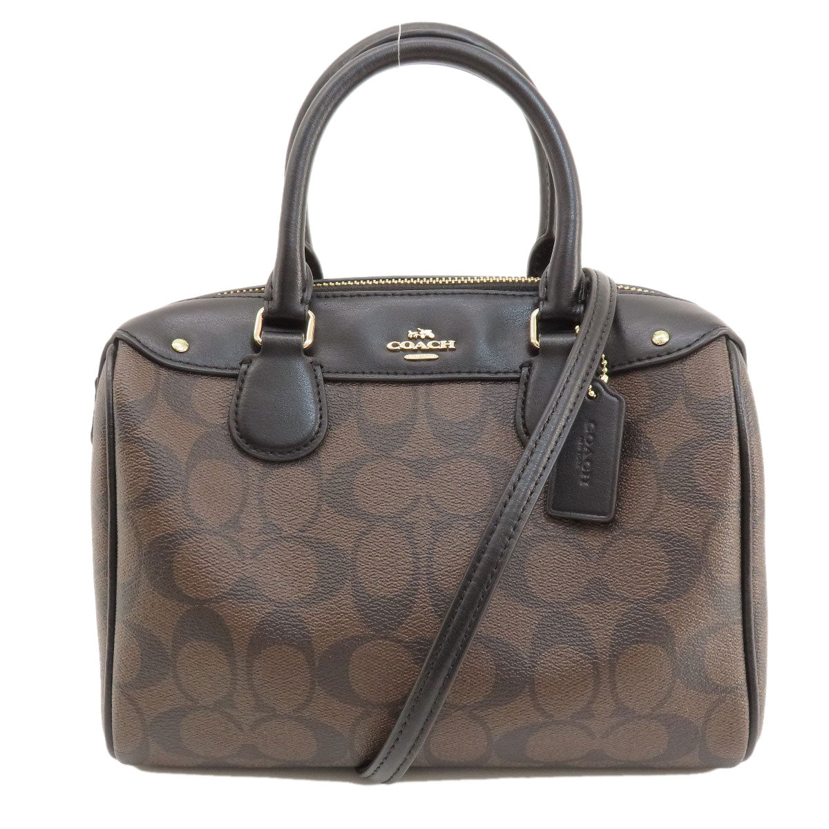 Coach Handbag F58312 Pvc Brown Signature 2 Way