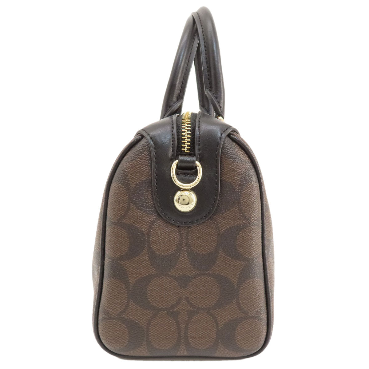 Coach Handbag F58312 Pvc Brown Signature 2 Way