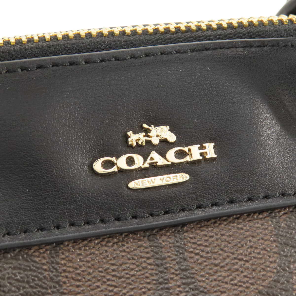 Coach Handbag F58312 Pvc Brown Signature 2 Way