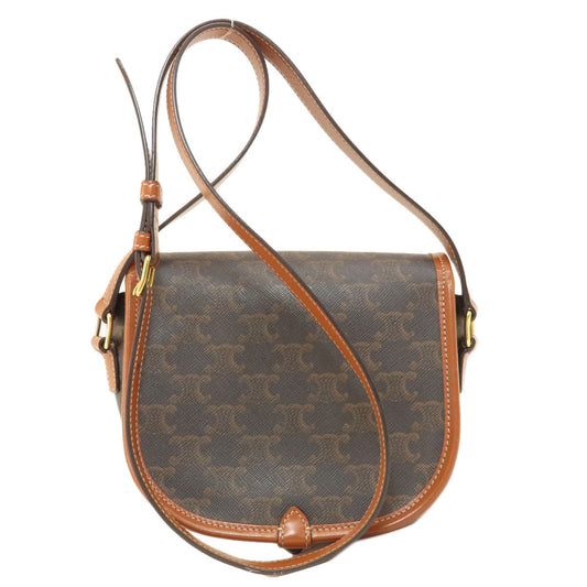 Celine Shoulder Bag Pvc Brown Macadam Pattern