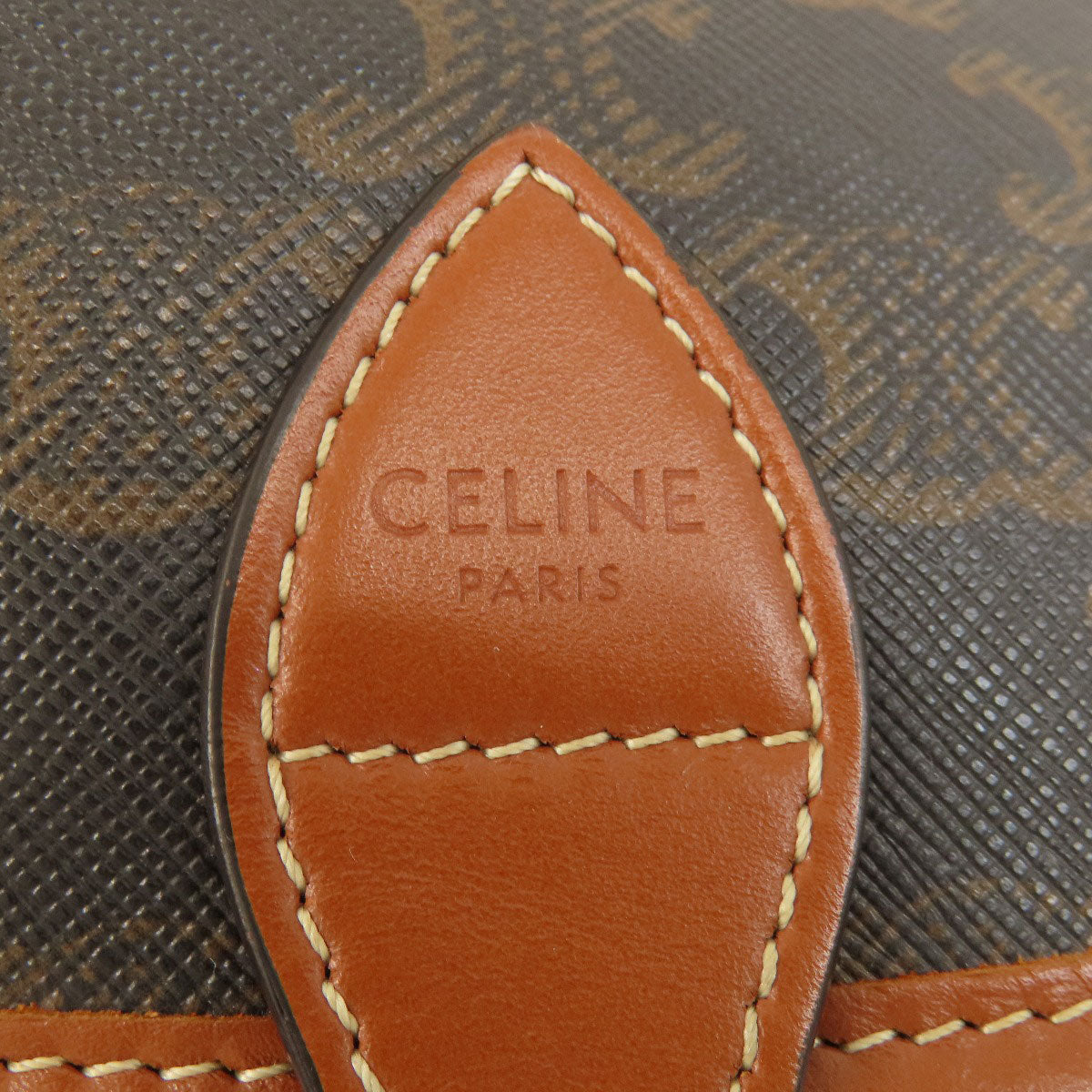 Celine Shoulder Bag Pvc Brown Macadam Pattern