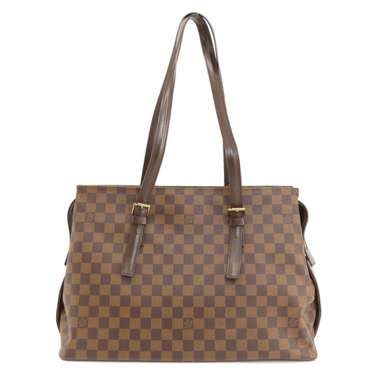 Louis Vuitton Tote Bag N51119 Damier Canvas Brown Chelsea Damier Ebene Women Used Authentic