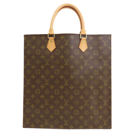 Louis Vuitton Tote Bag M51140 Monogram Canvas Brown Sac Plat Monogram Women Used Authentic