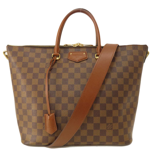 Louis Vuitton Tote Bag N63169 Damier Canvas Brown Belmont Damier Ebene Women Used Authentic