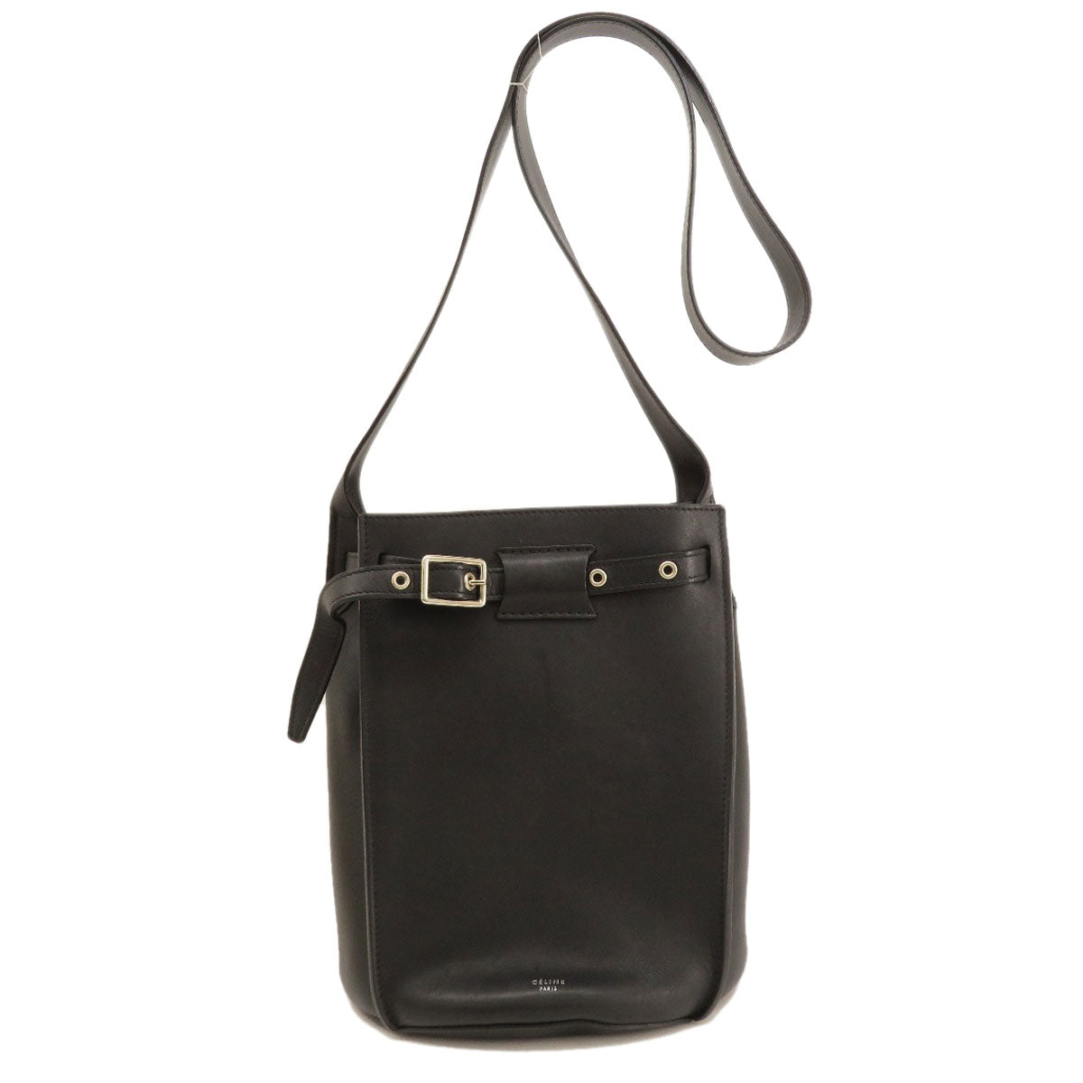 Celine Shoulder Bag Calfskin Black Big Bag Bucket