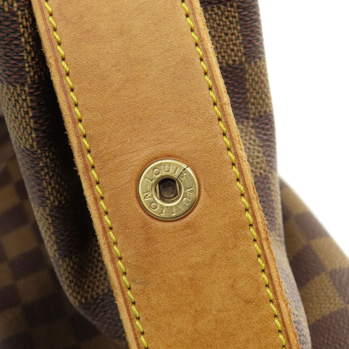 Louis Vuitton Tote Bag N99037 Damier Canvas Brown Columbine 100th Anniversary Damier Ebene Women Used Authentic