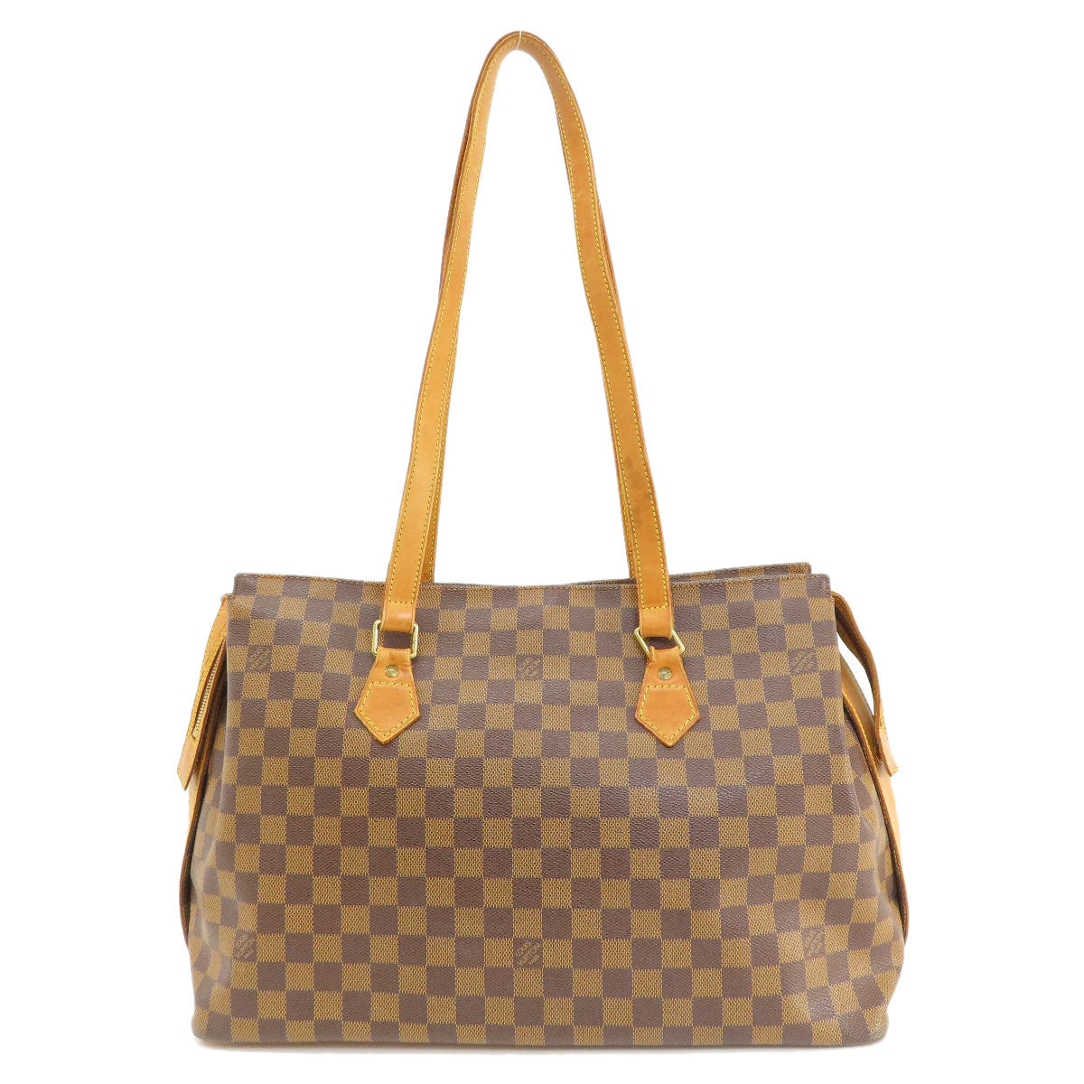 Louis Vuitton Tote Bag N99037 Damier Canvas Brown Columbine 100th Anniversary Damier Ebene Women Used Authentic