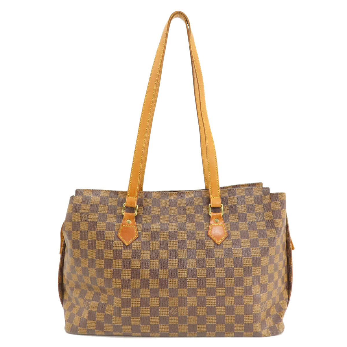 Louis Vuitton Tote Bag N99037 Damier Canvas Brown Columbine 100th Anniversary Damier Ebene Women Used Authentic