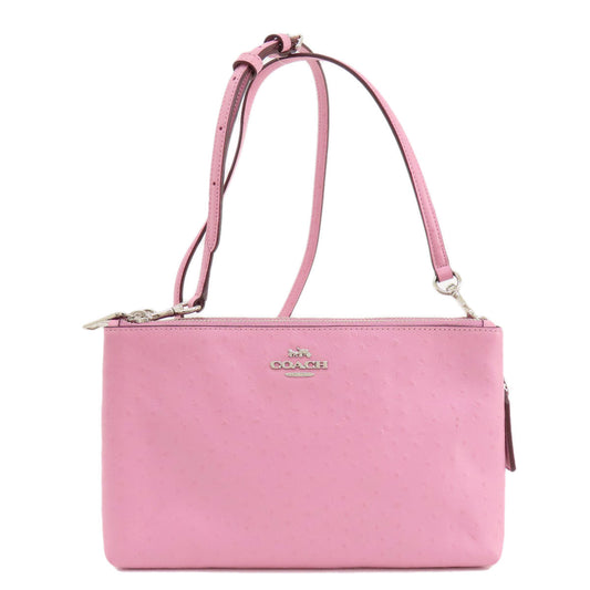 Coach Shoulder Bag F72835 Leather Pink Logo