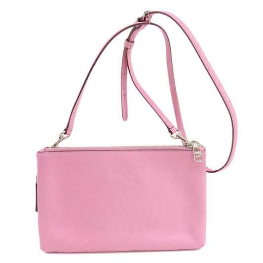 Coach Shoulder Bag F72835 Leather Pink Logo