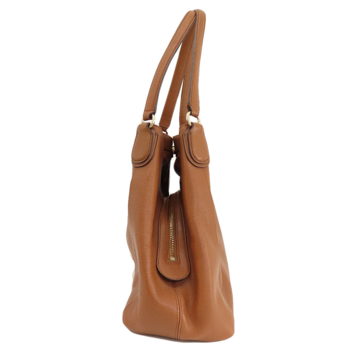 Coach Tote Bag 33547 Leather Brown Logo