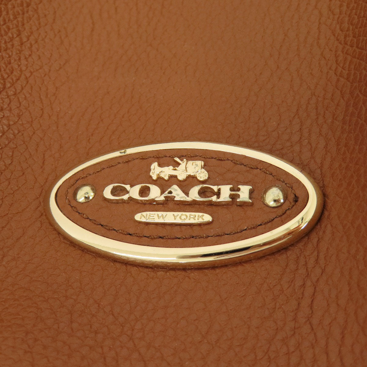 Coach Tote Bag 33547 Leather Brown Logo