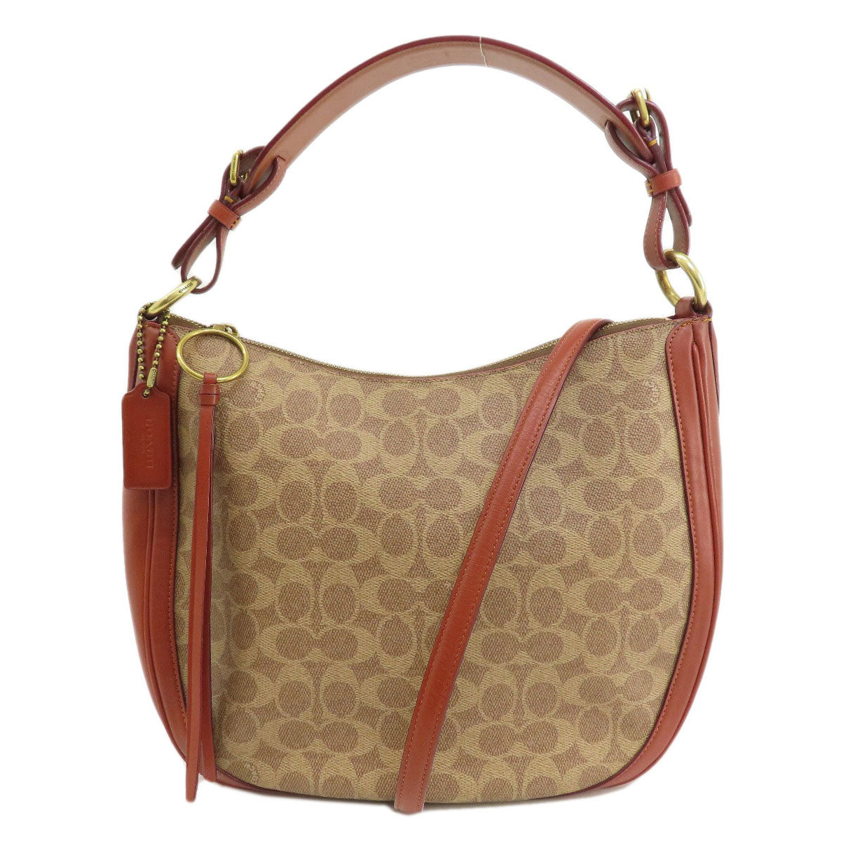 Coach Handbag 38580 Pvc Brown Sutton Hobo Signature 2 Way