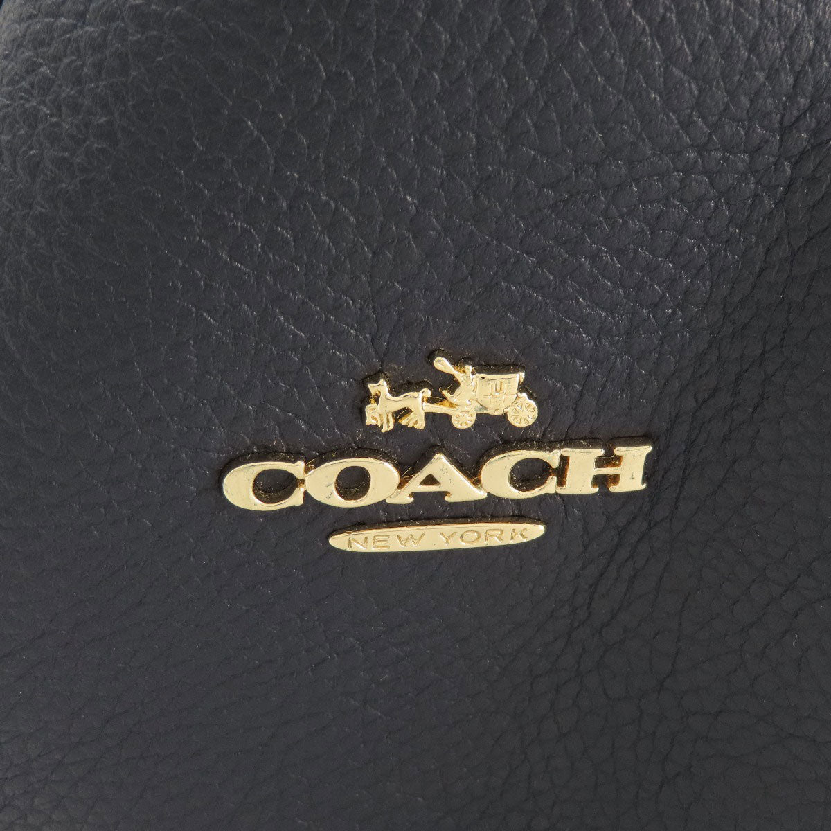 Coach Shoulder Bag 36762 Leather Navy 2 Way