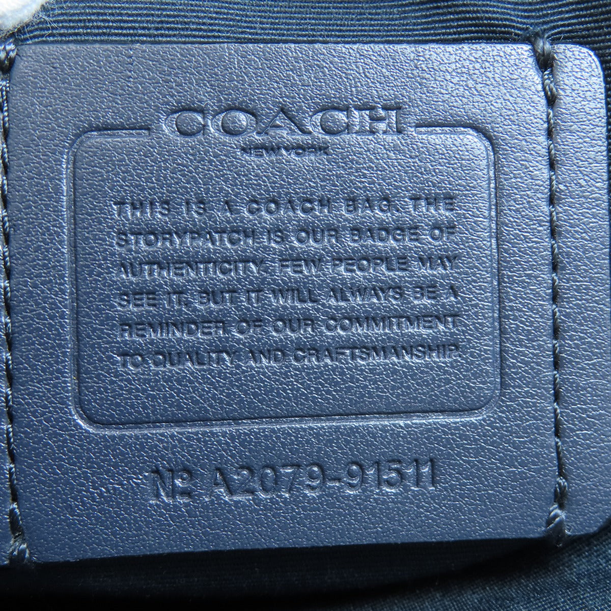 Coach Shoulder Bag 91511 Pvc Navy Logo