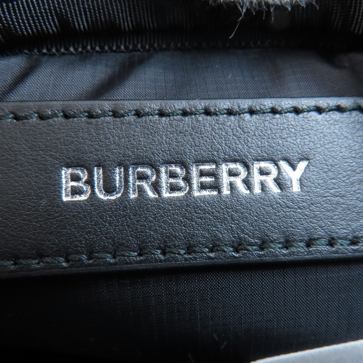 Burberry Sling Bag Nylon Black Logo Women Used Authentic