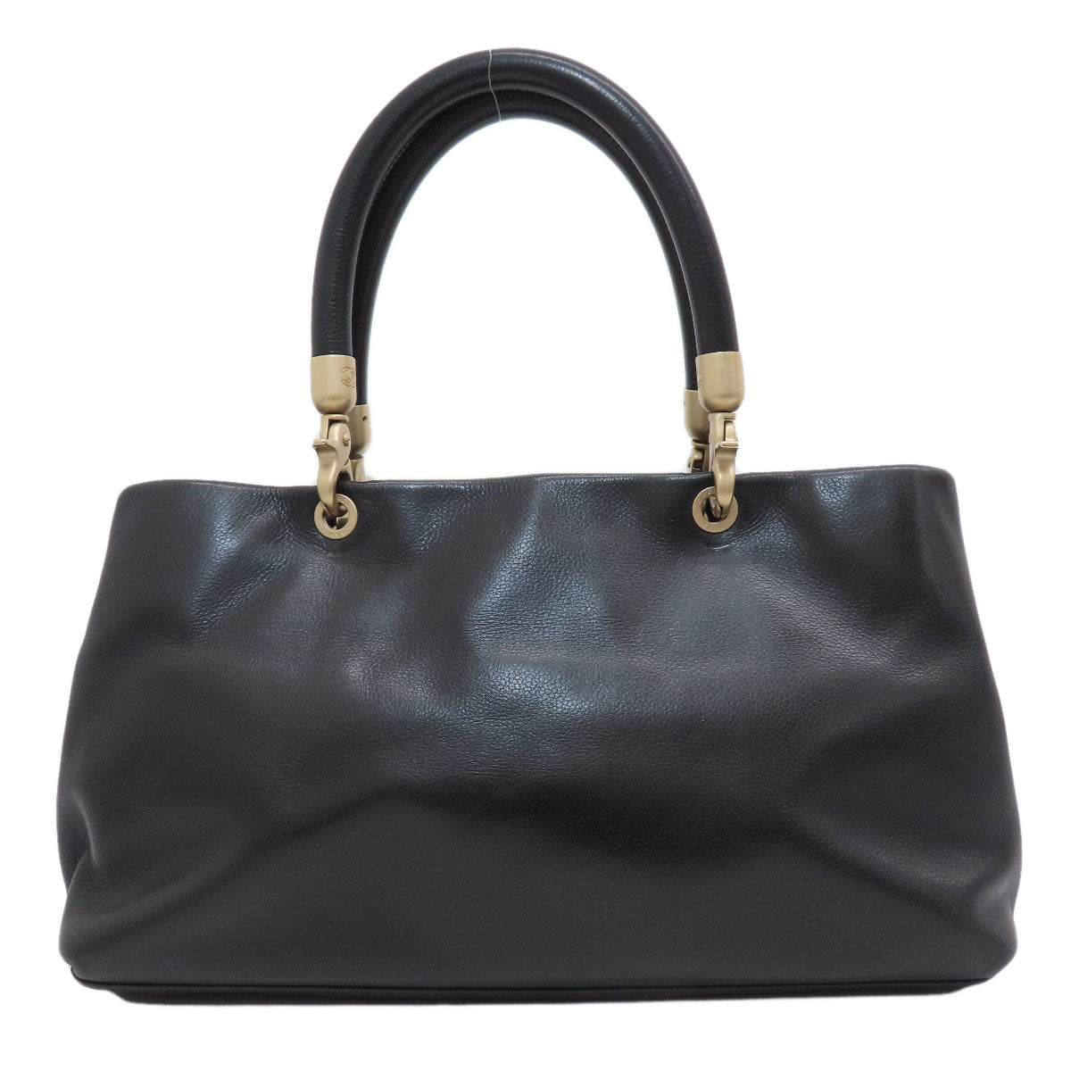 Chanel Tote Bag Calfskin Black Coco Mark