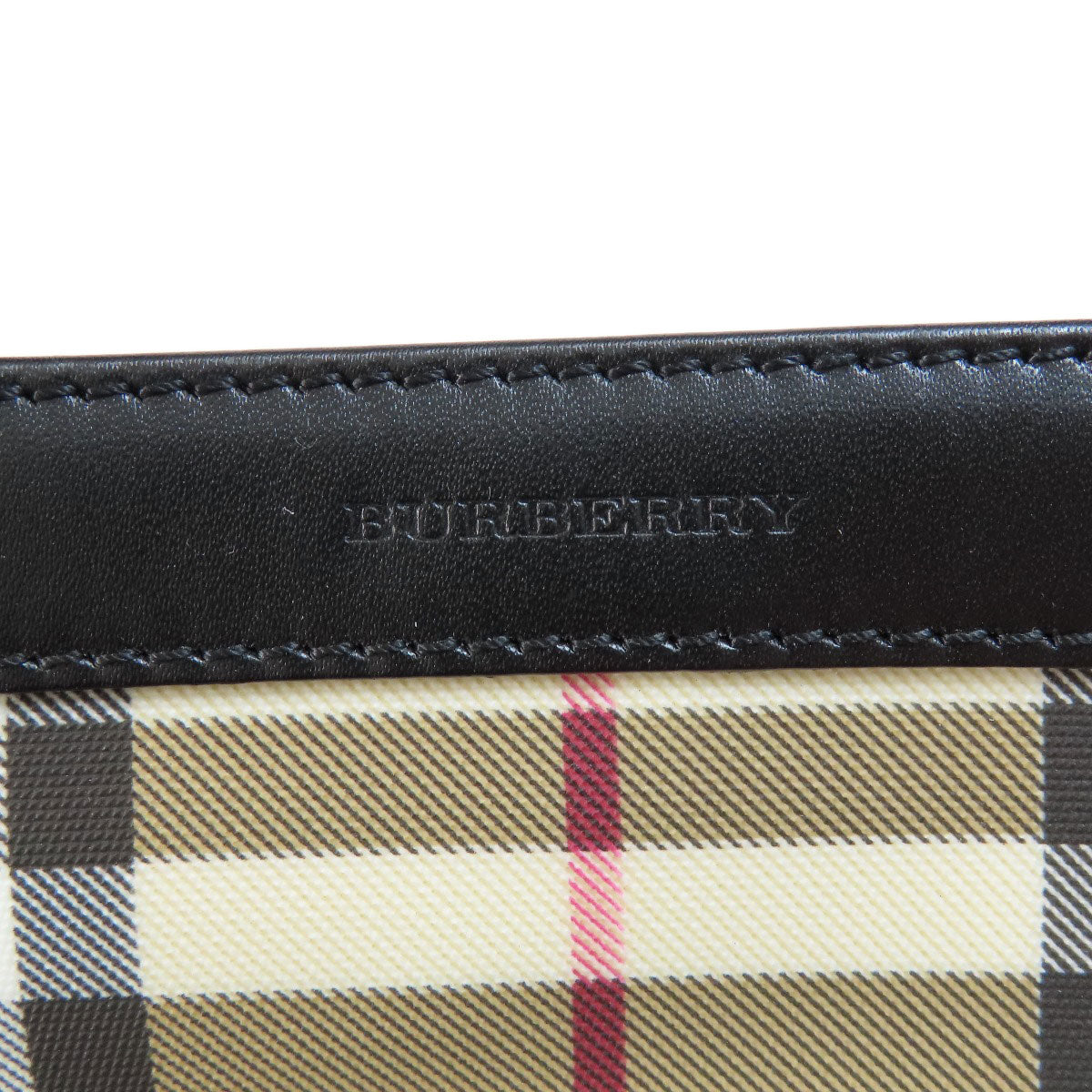 Burberry Handbag Pvc Beige Nova Check Women Used Authentic