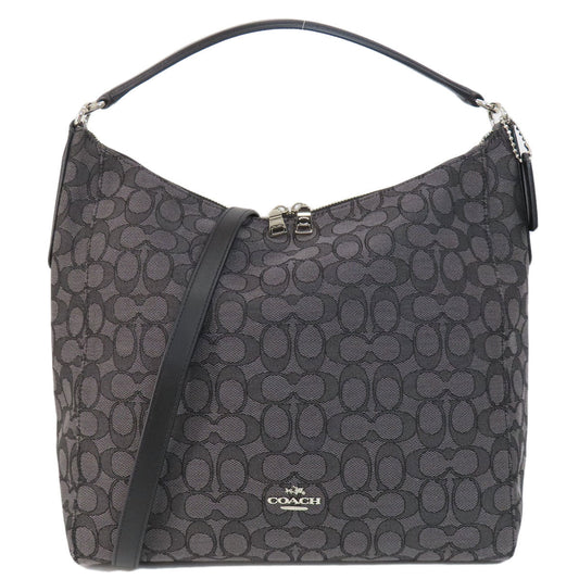 Coach Tote Bag F58327 Canvas Black Signature 2 Way