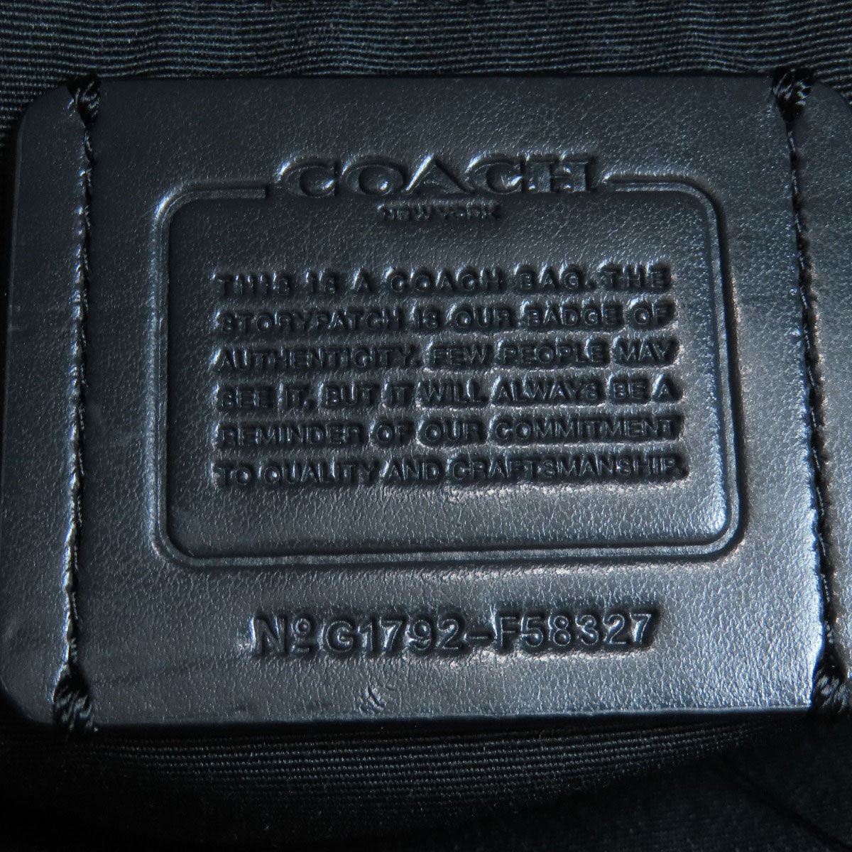 Coach Tote Bag F58327 Canvas Black Signature 2 Way