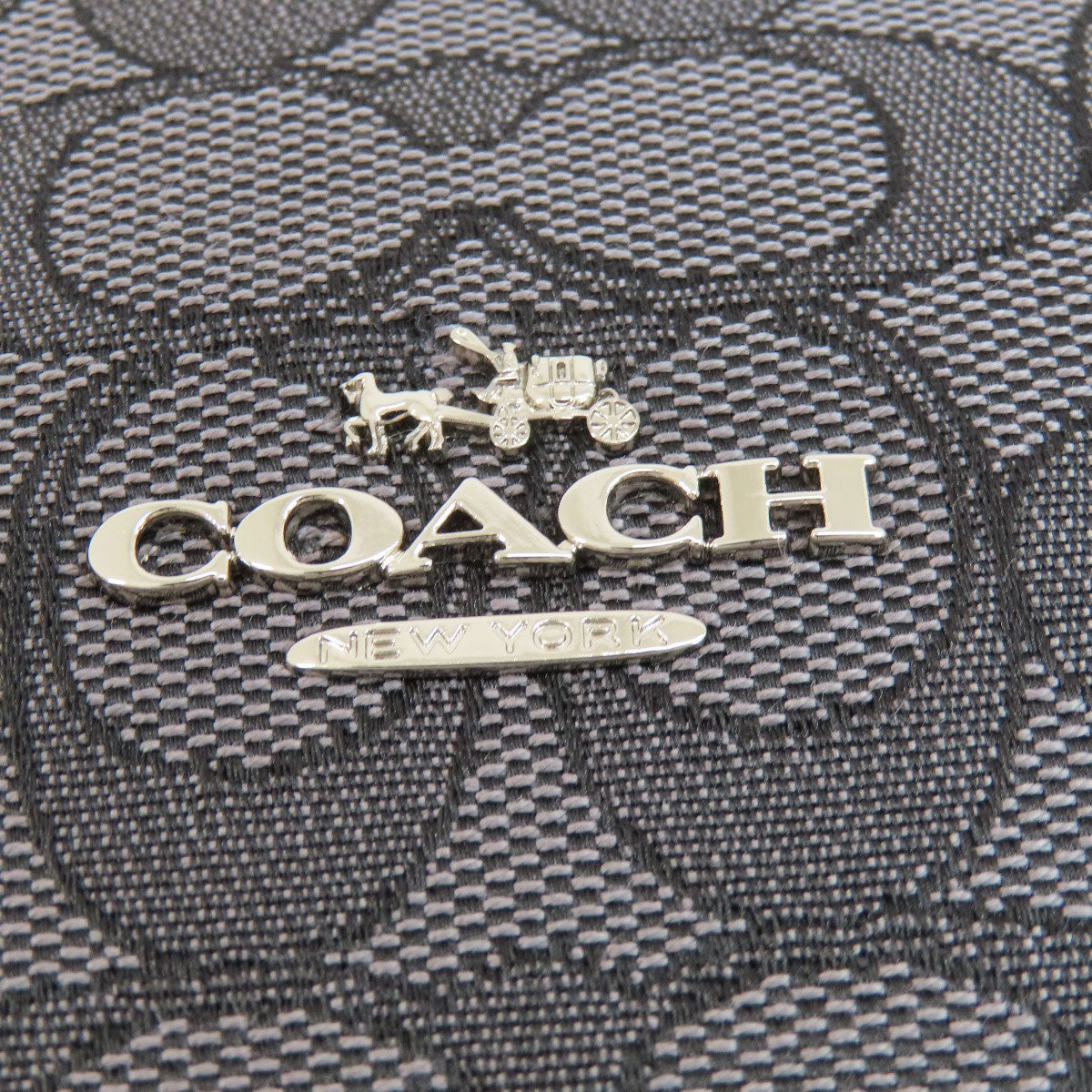 Coach Tote Bag F58327 Canvas Black Signature 2 Way