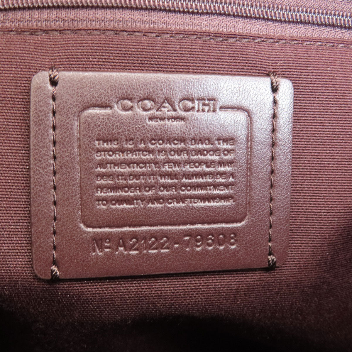 Coach Tote Bag 79808 Leather Pink Logo Women Used Authentic