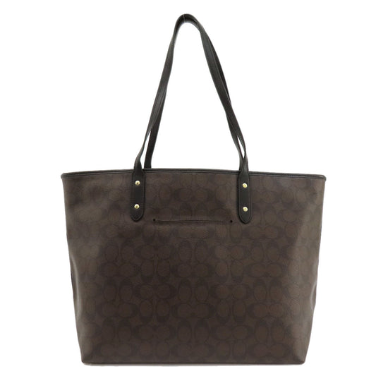 Coach Tote Bag F14929 Pvc Brown Signature